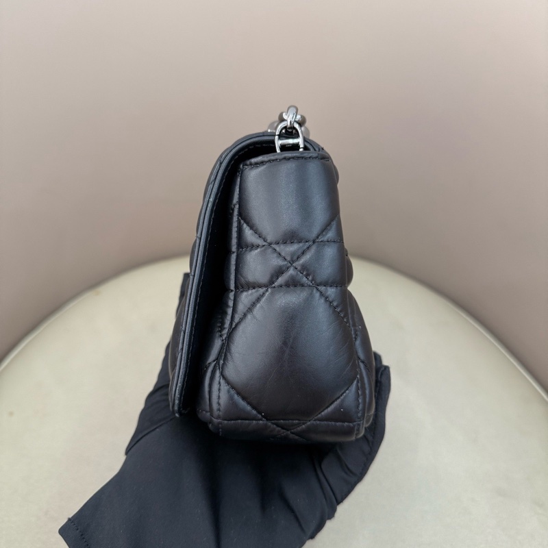Dior/迪奧 Caro黑色泡芙so black鏈條包 22編碼~-4