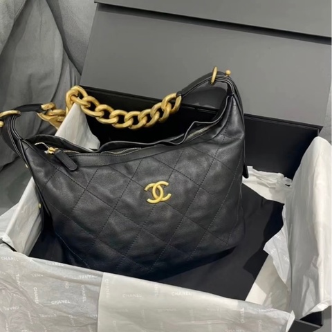 台灣購證全配晶片款Chanel 22c 牛皮Hobo