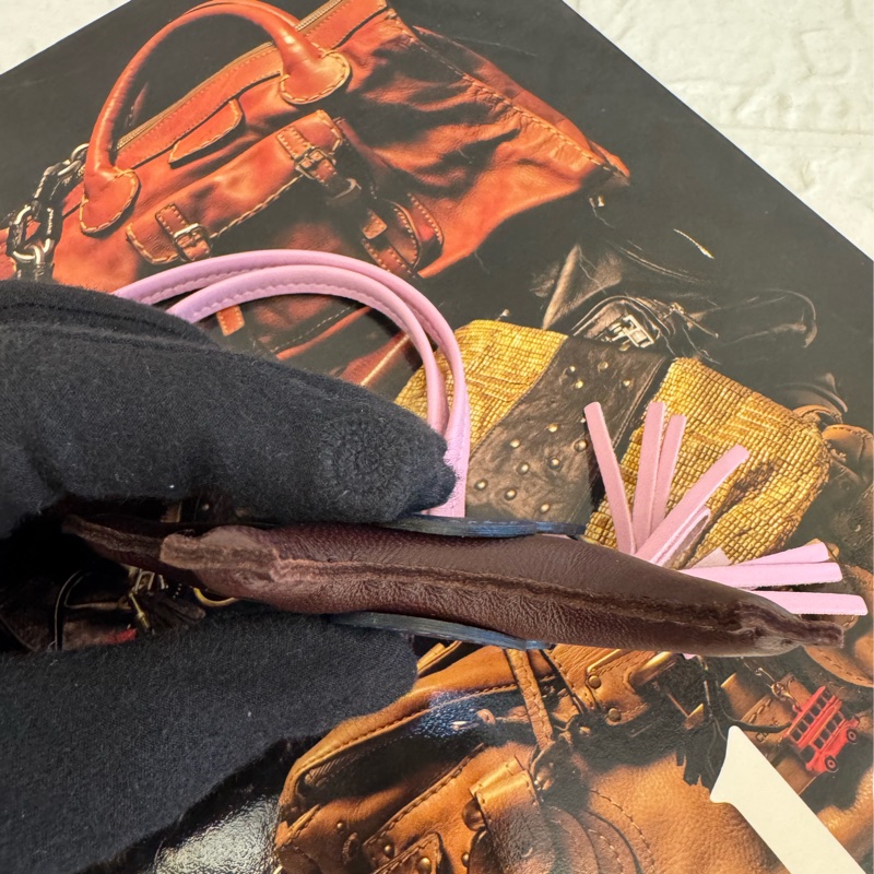 Hermes咖/粉小飛馬吊飾-4