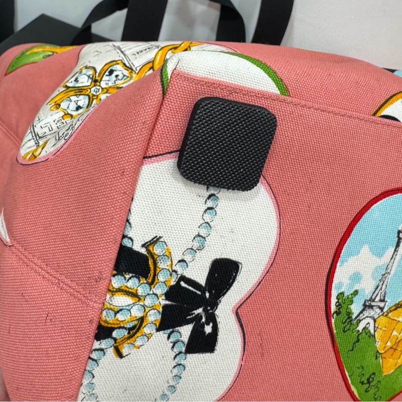 Chanel 香奈兒 粉色愛心 coco 情人節限定 粉色 帆布 托特包 購物包 肩背包 側背包 購物袋-30