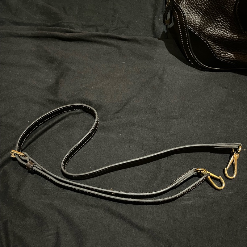 Burberry 金釦深棕色手提側背包-27