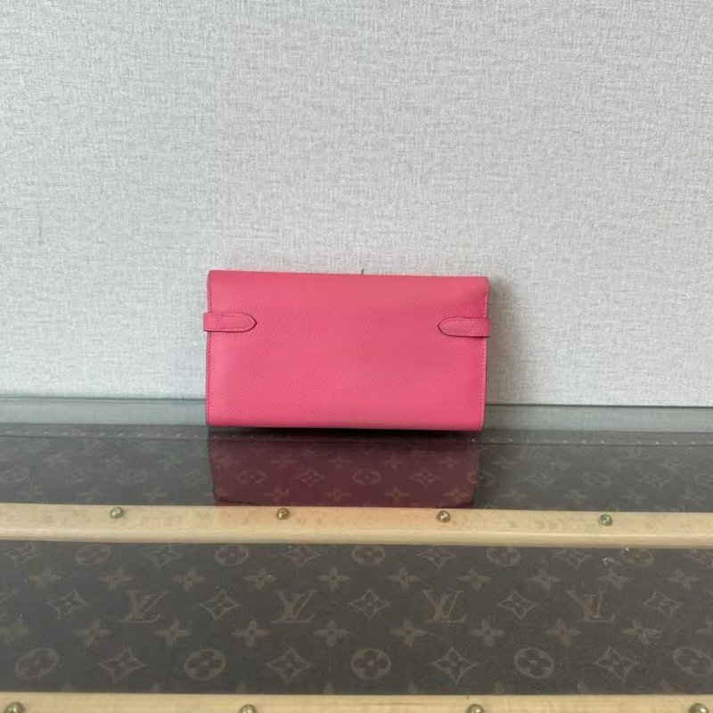 ✨Hermès 唇膏粉銀扣Kelly長款錢包 20*11*2 98新 配件塵袋-1