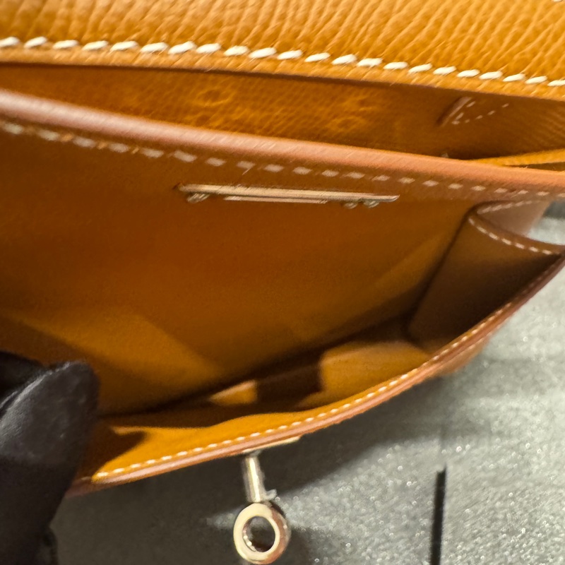 HERMÈS Kelly Desordre W金棕銀釦-6