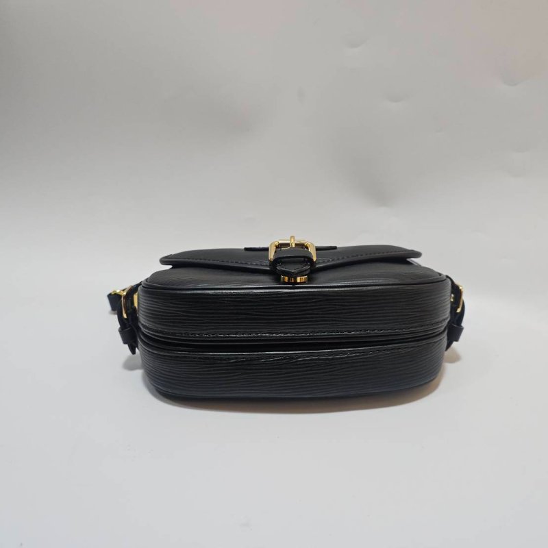 LV 黑Epi SaumarBB金釦下蓋手提斜背包M23469-3