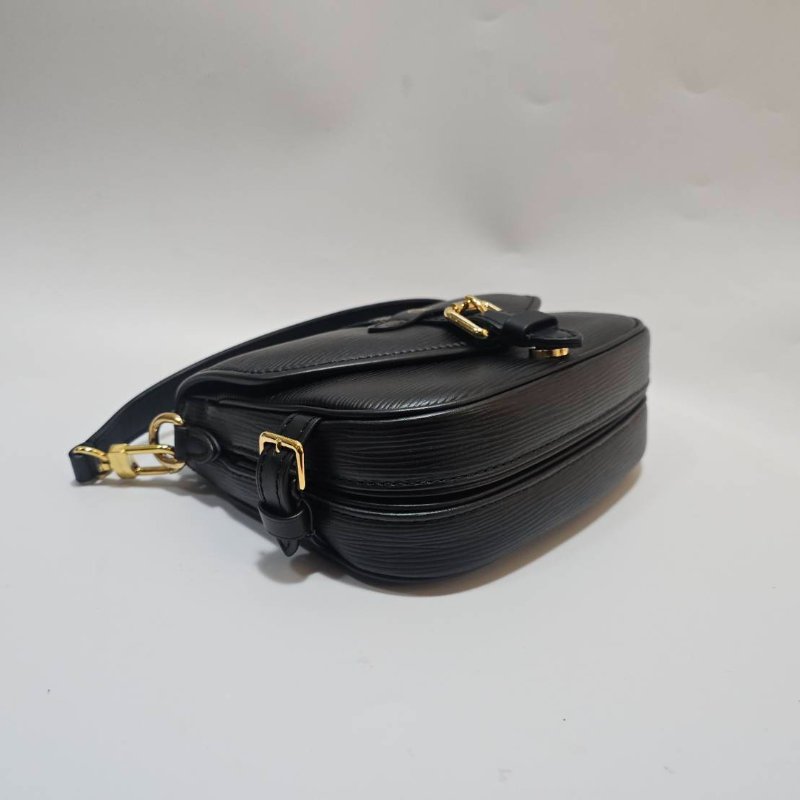 LV 黑Epi SaumarBB金釦下蓋手提斜背包M23469-4