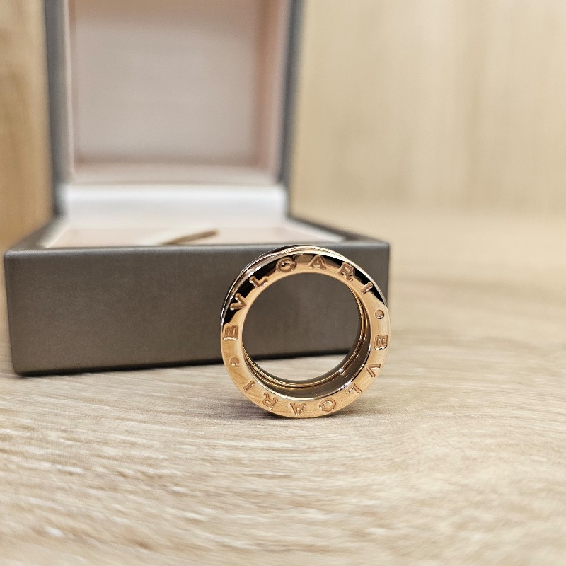 Bvlgari 18K Bzero.1黑陶瓷邊戒指(戒圍50)-10