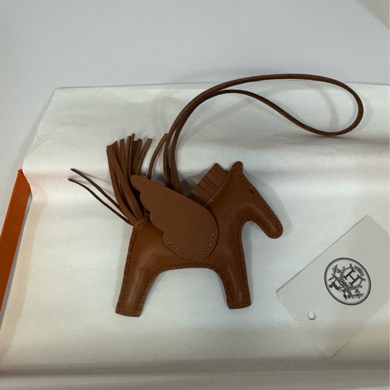 🐴經典愛馬仕小馬 Hermès 棕色小飛馬 pm 全新離櫃-13