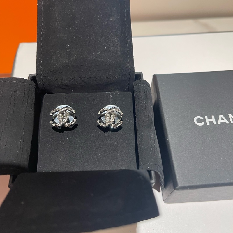 「JL精品代購」Chanel香奈兒黑白珍珠耳環-0