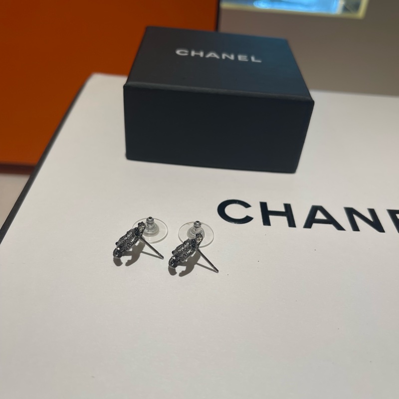 「JL精品代購」Chanel香奈兒黑白珍珠耳環-4