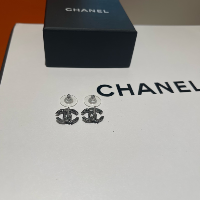 「JL精品代購」Chanel香奈兒黑白珍珠耳環-5