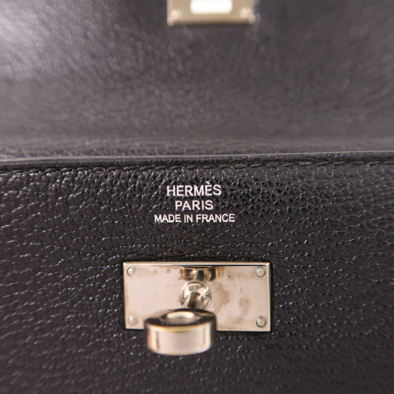 HERMES Chevre皮革Kelly Wallet銀扣長錢包-5