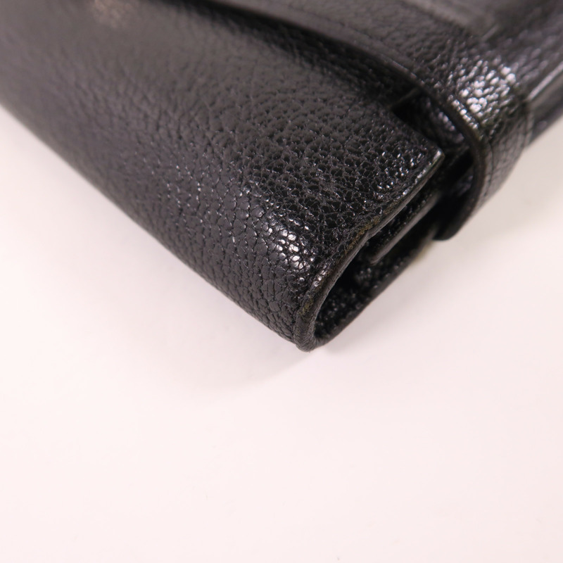 HERMES Chevre皮革Kelly Wallet銀扣長錢包-10