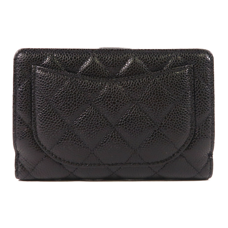 CHANEL 牛皮皮革Fold Wallet金扣錢包-1