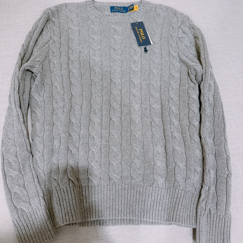 現貨 Polo Ralph Lauren 女款 經典 小馬 圓領 麻花 針織 上衣 毛衣-1