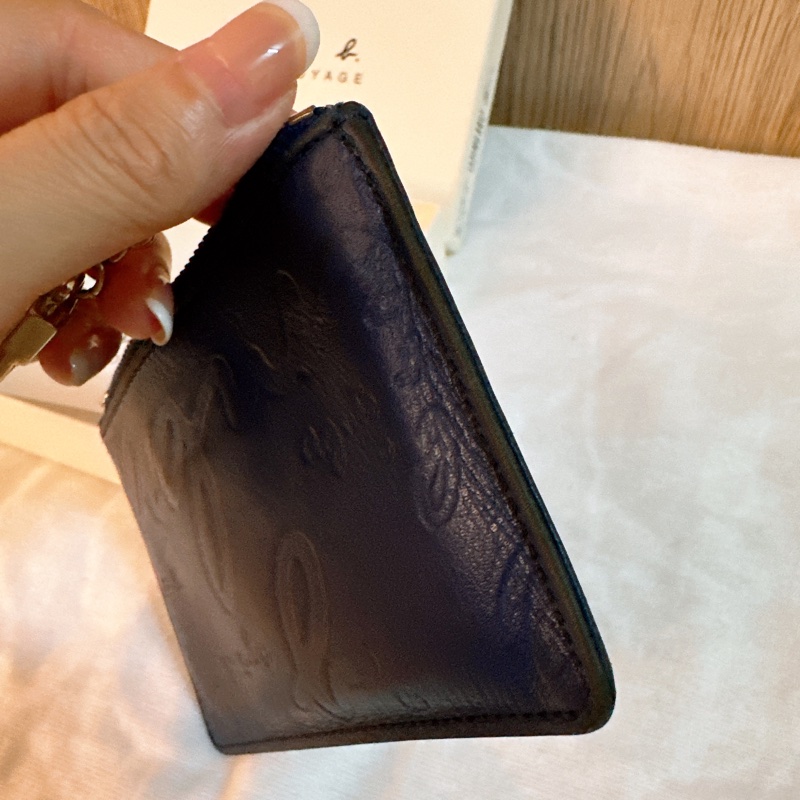 專櫃正品 法國品牌 agnis b. 牛皮皮革藍色零錢包-15