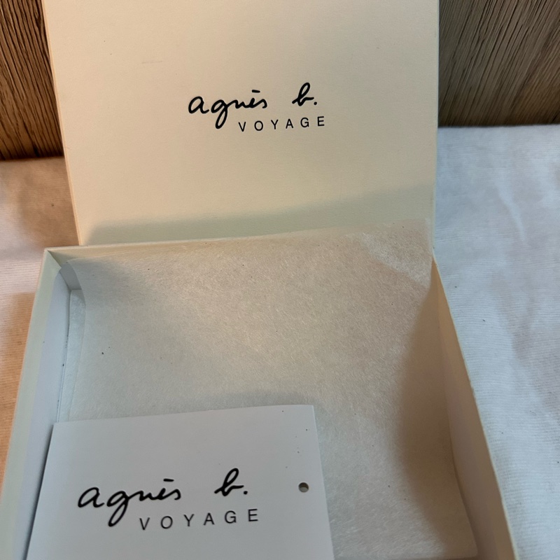 專櫃正品 法國品牌 agnis b. 牛皮皮革藍色零錢包-30