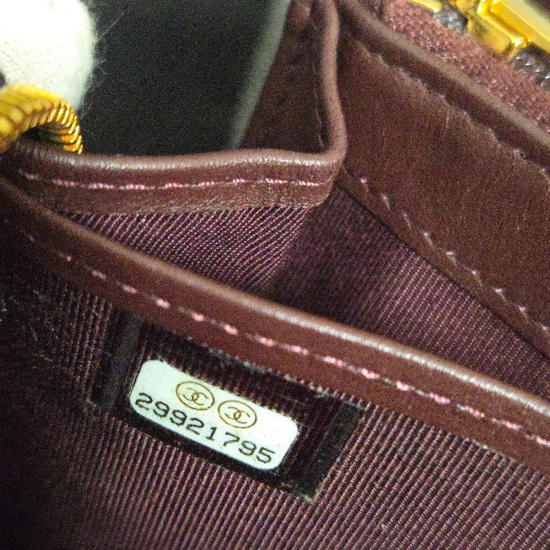 Chanel 香奈兒 黑金荔枝皮 金色雙C logo ㄇ拉 拉鍊長夾-33