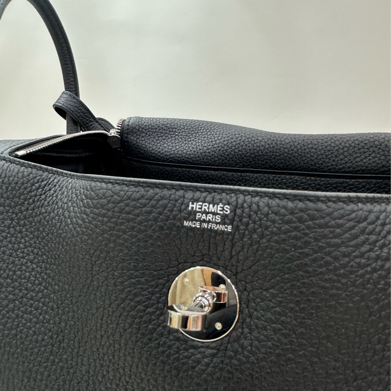 Hermes Lindy 30 黑銀 tc皮 U刻 有單 近全新-9
