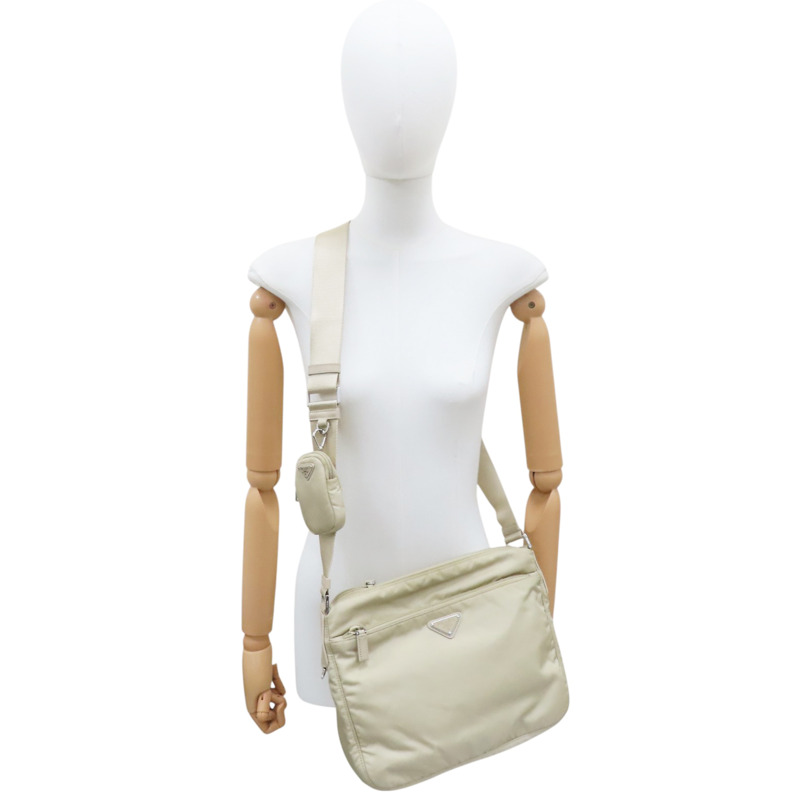 米色 尼龍 两用包-7