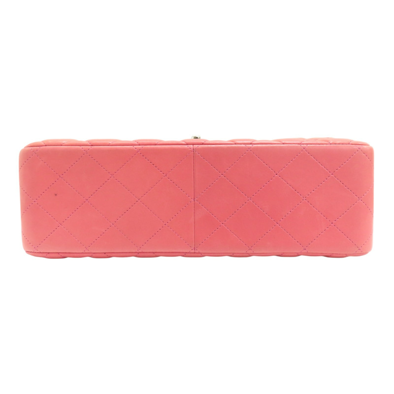 粉色 菱格紋 牛皮 鍊帶 Jumbo 肩背包 A58600-3