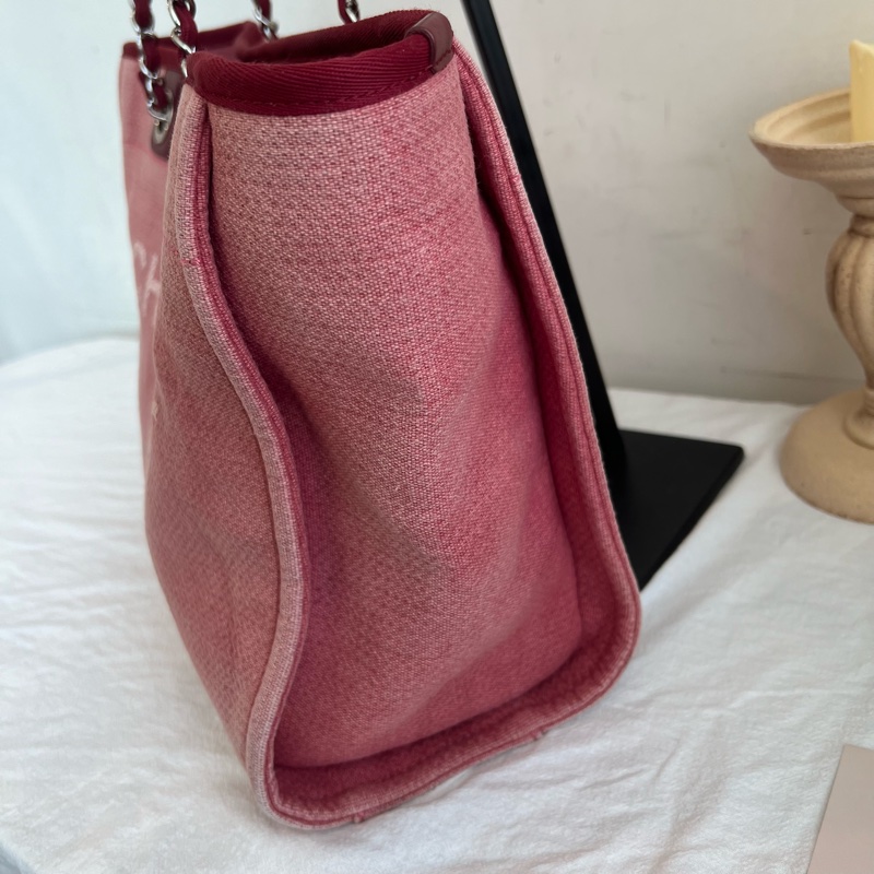 ෆ Chanel 沙灘包 西瓜紅🍉烏梅子醬色系❤️-8