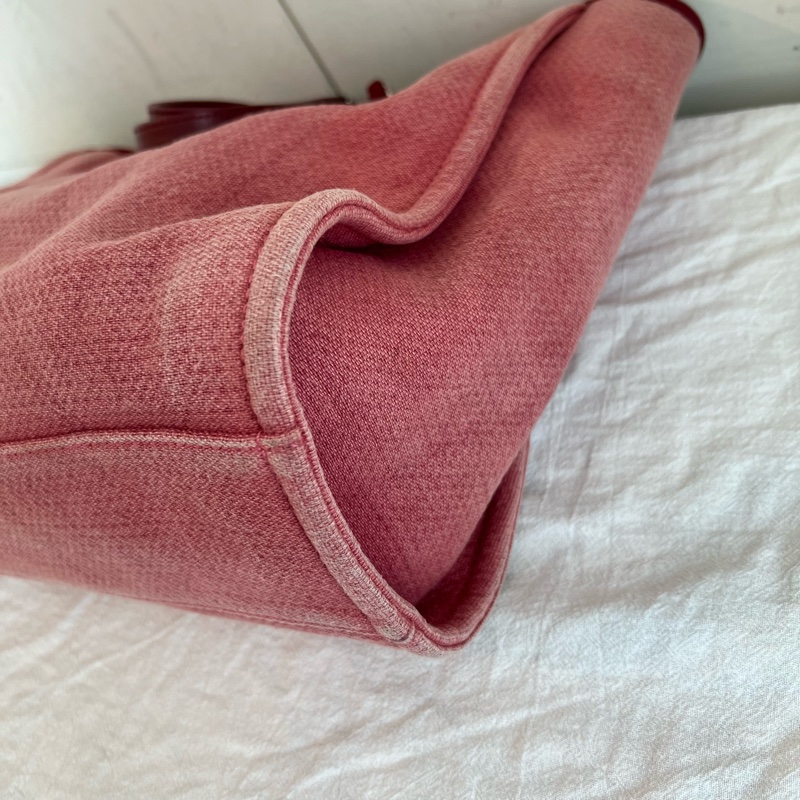 ෆ Chanel 沙灘包 西瓜紅🍉烏梅子醬色系❤️-14