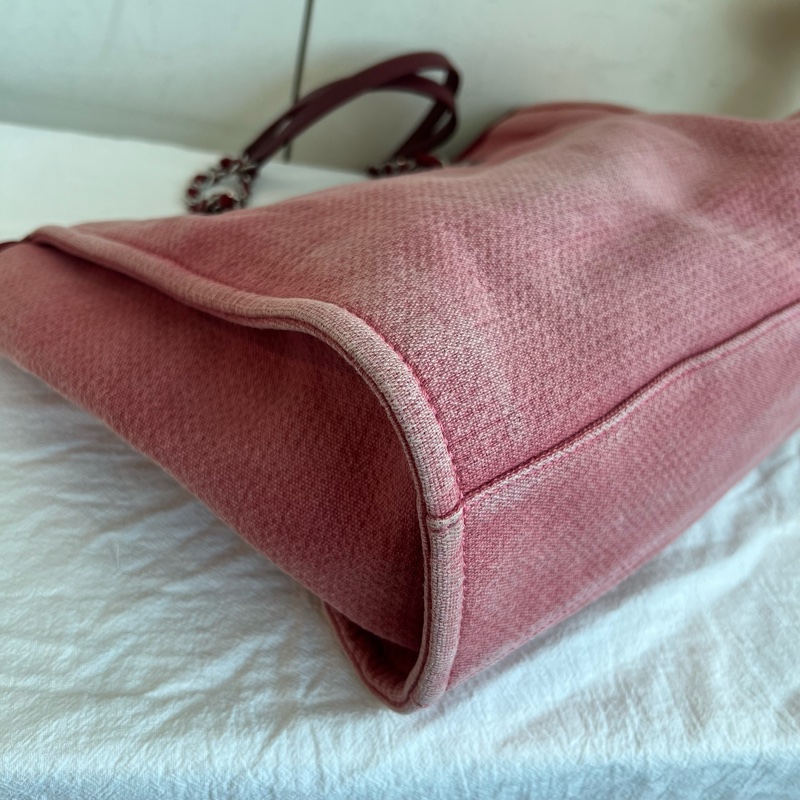 ෆ Chanel 沙灘包 西瓜紅🍉烏梅子醬色系❤️-16