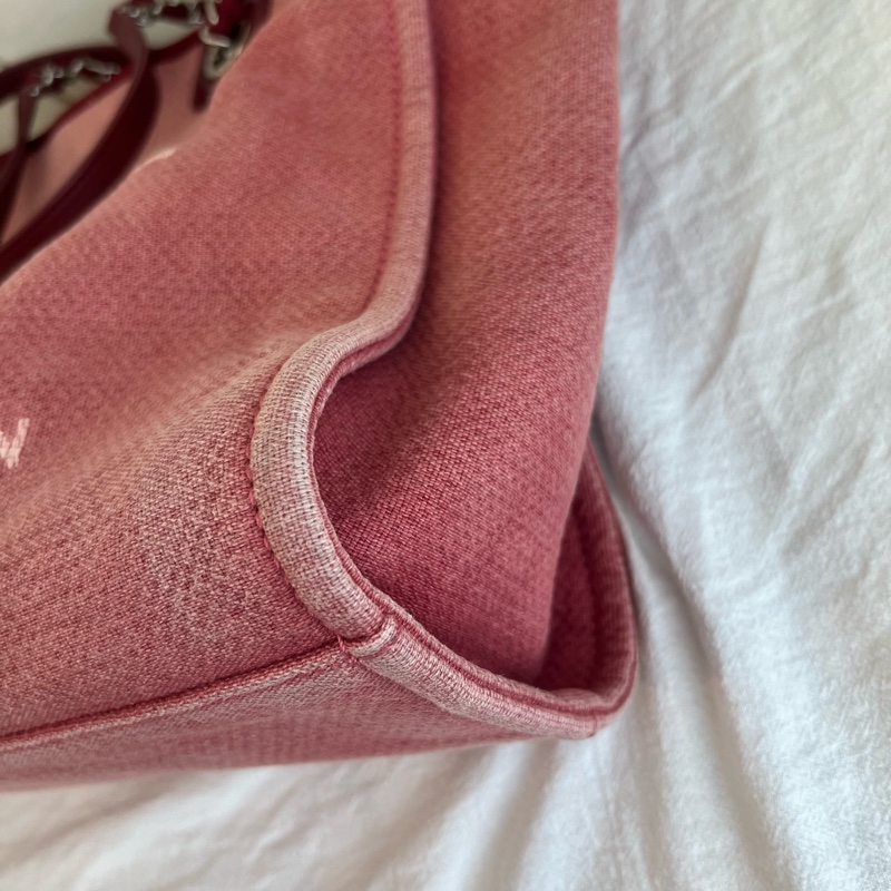 ෆ Chanel 沙灘包 西瓜紅🍉烏梅子醬色系❤️-17