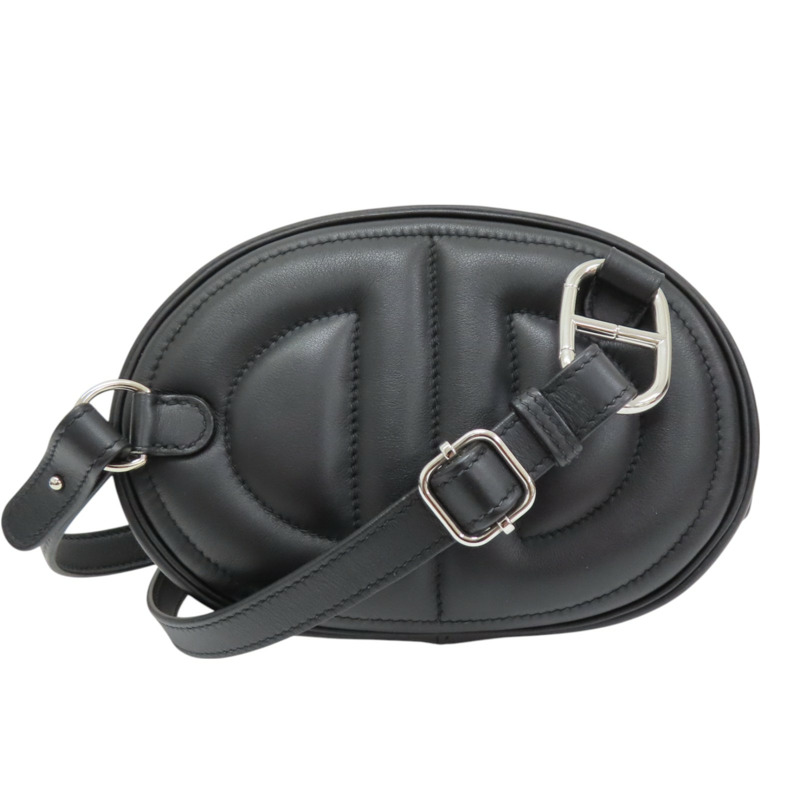 黑色 Swift牛革 In The Loop 腰包 胸包 Y刻 銀扣【HERMES 愛馬仕】-1