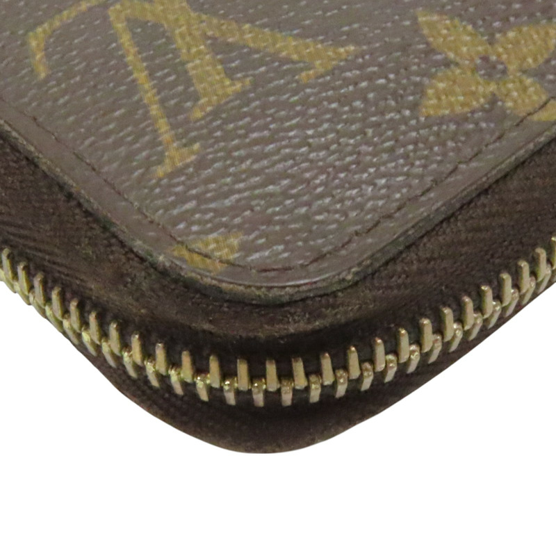 棕色 原花 帆布 拉鍊 長夾 M60017-12