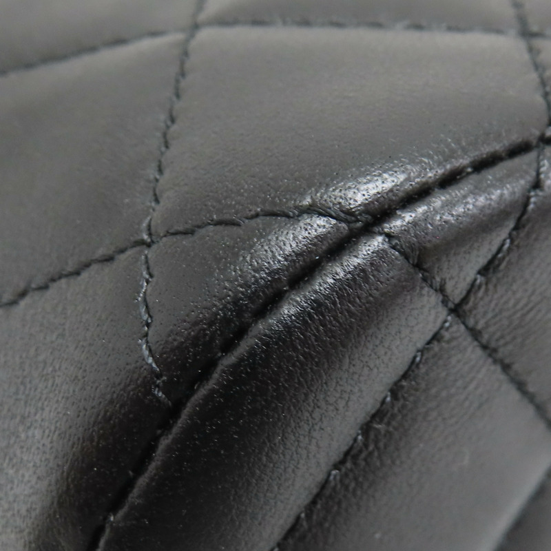 黑色 菱格紋 小羊皮 貝殼包 肩背包【CHANEL 香奈兒】-10