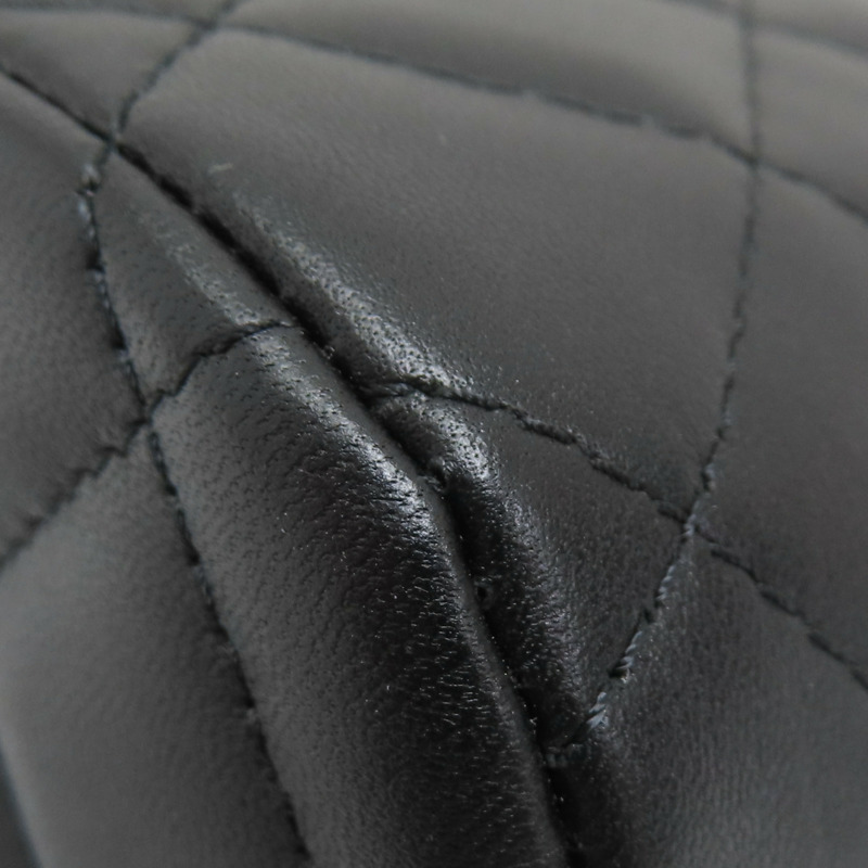 黑色 菱格紋 小羊皮 貝殼包 肩背包【CHANEL 香奈兒】-11