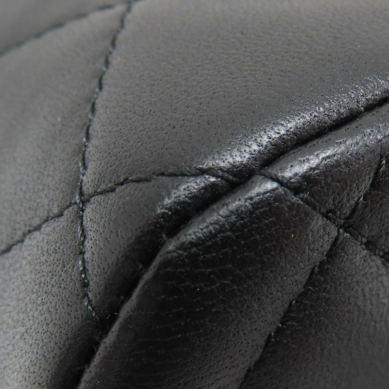 黑色 菱格紋 小羊皮 貝殼包 肩背包【CHANEL 香奈兒】-12