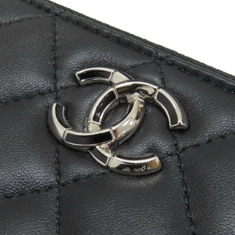 黑色 菱格紋 小羊皮 貝殼包 肩背包【CHANEL 香奈兒】-16