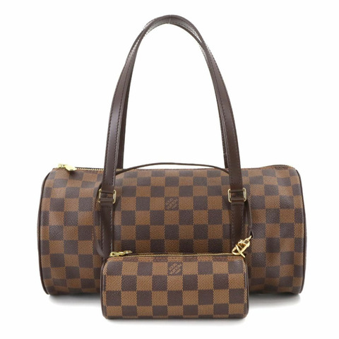 路易威登 Damier Papillon 30 手提包 Ebene 棕色 N51303 金色五金配件