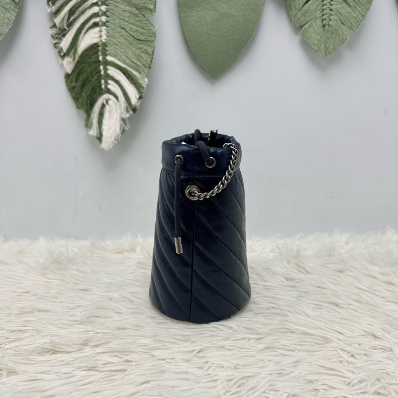 閑置品💫GUCCI GG Marmont Classic Blue銀扣水桶包 斜肩包-2