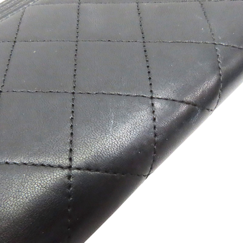 黑色 羊皮 BOY拉鍊長夾 金扣 (無卡)-13