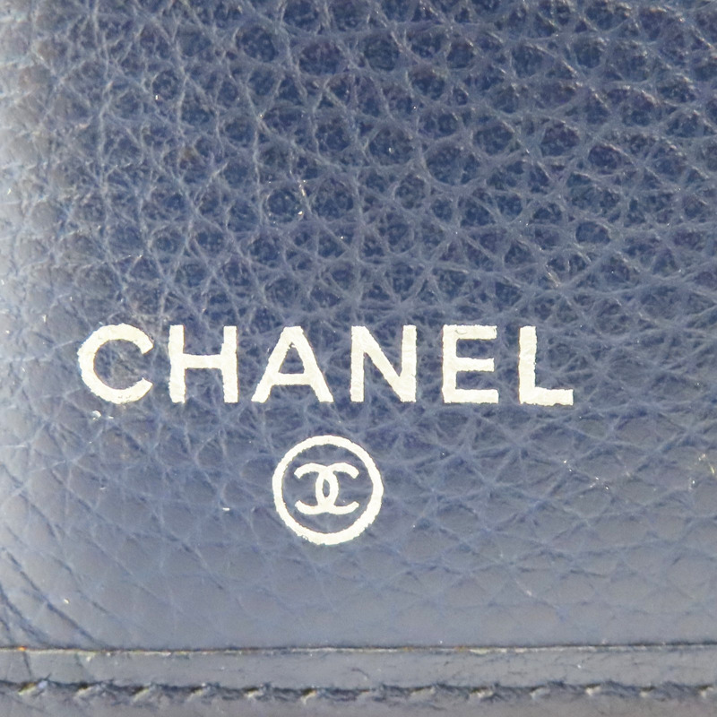 藍色 牛皮 短夾-7