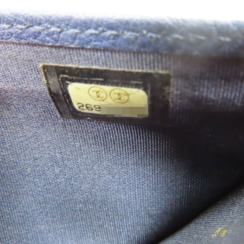 藍色 牛皮 短夾-9