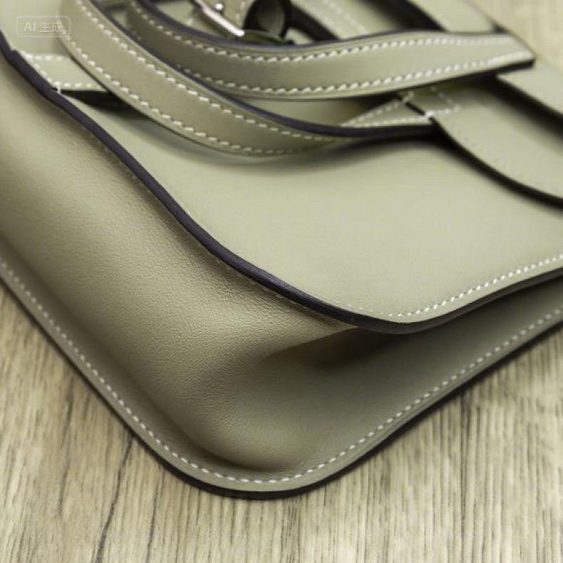 HERMES(愛馬仕) HERMES HALZAN 22CM 鼠尾草綠 羊皮-1