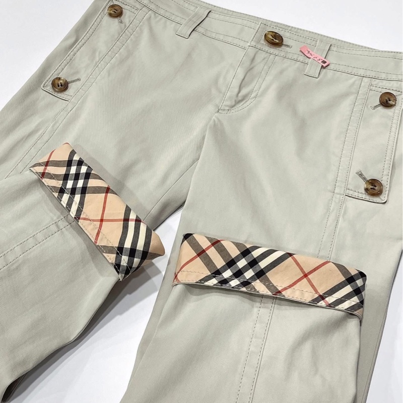BURBERRY 倫敦 格紋口袋休閒褲-7