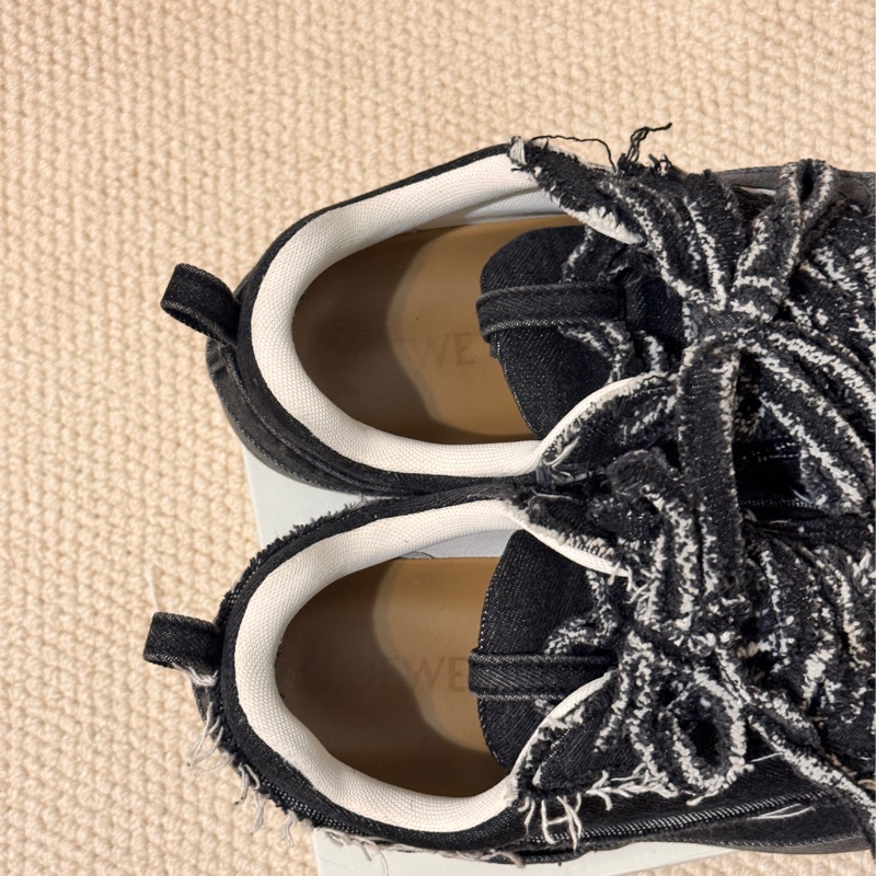 LOEWE 黑色牛仔布 運動鞋-14
