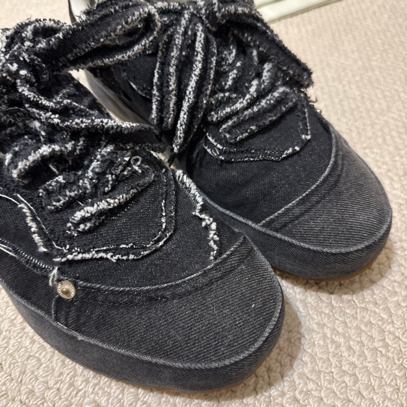 LOEWE 黑色牛仔布 運動鞋-16