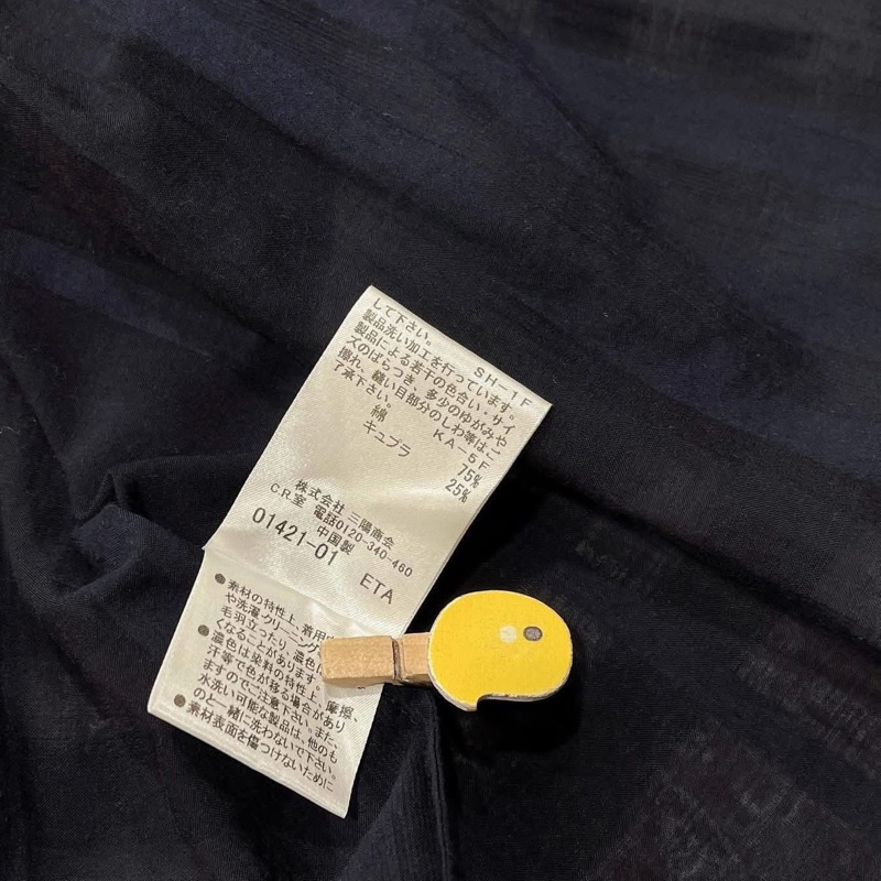 BURBERRY  倫敦 深藍肩扣格紋長版上衣-9