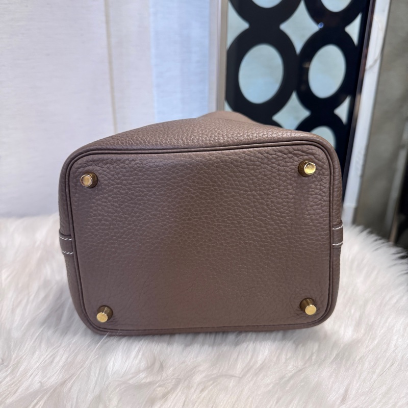 Hermes Picotin18 大象灰TC金釦-4