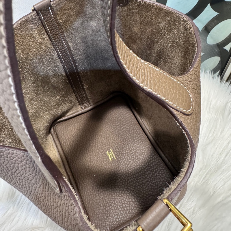 Hermes Picotin18 大象灰TC金釦-8