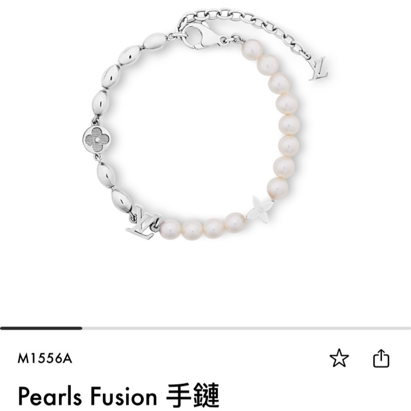 全新可議價 LOUIS VUITTON  (Pearls Fusion Bracelet / 藍色珍珠手鍊）-0