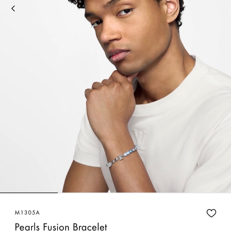 全新可議價 LOUIS VUITTON  (Pearls Fusion Bracelet / 藍色珍珠手鍊）-3