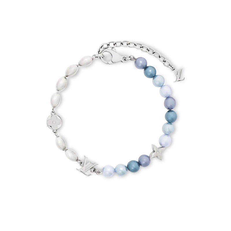 全新可議價 LOUIS VUITTON  (Pearls Fusion Bracelet / 藍色珍珠手鍊）-4