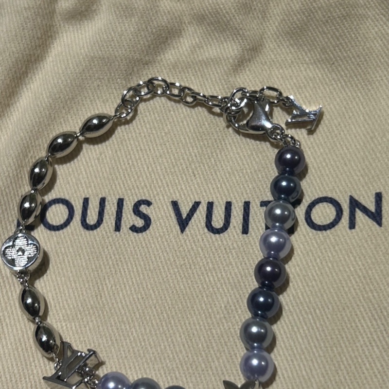 全新可議價 LOUIS VUITTON  (Pearls Fusion Bracelet / 藍色珍珠手鍊）-5